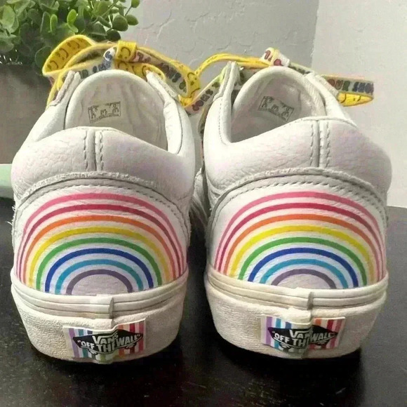Vans Off the Wall Low Top Rainbow Slour Shop By Amirah Kassem Shoes W7/M5.5 - Picture 8 of 11